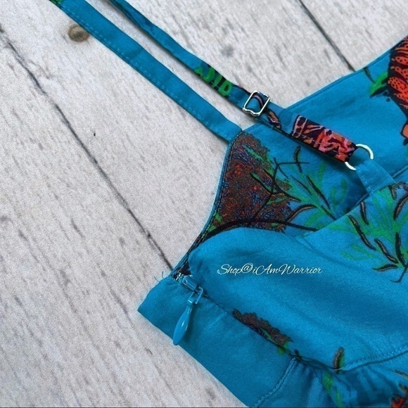 J.Crew tiered turquoise lobster print midi dress shop@iamwarrior - Picture 8 of 15